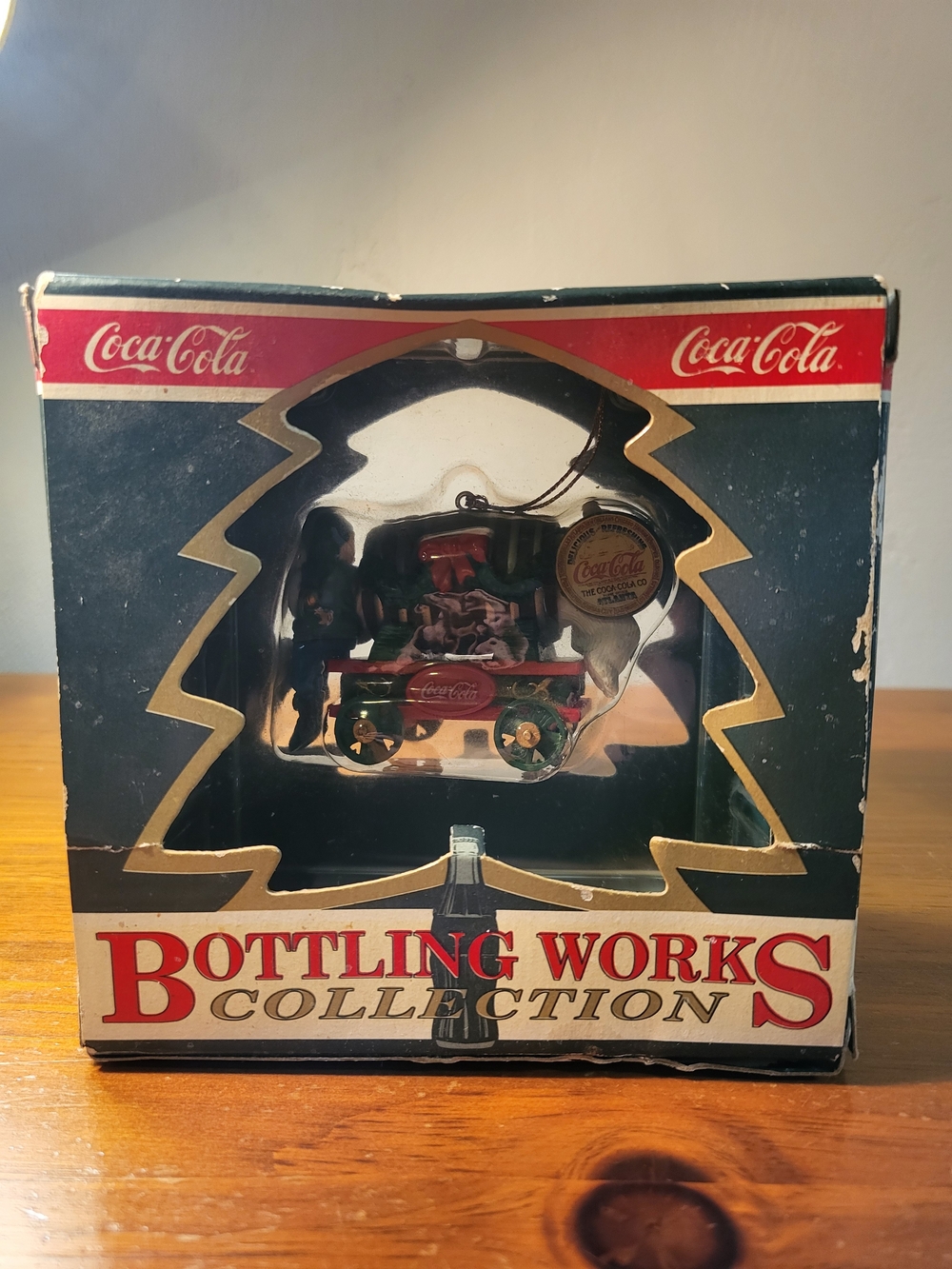 Coca Cola Red, Green and Gold Bottling Works Ornament